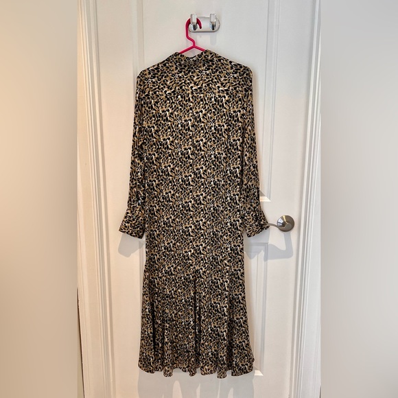 Equipment Leopard Print Long Sleeve Dress - Picture 3 of 4